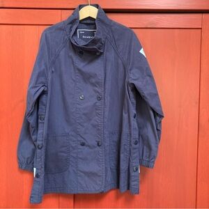 Zara Navy Double-Breasted Jacket